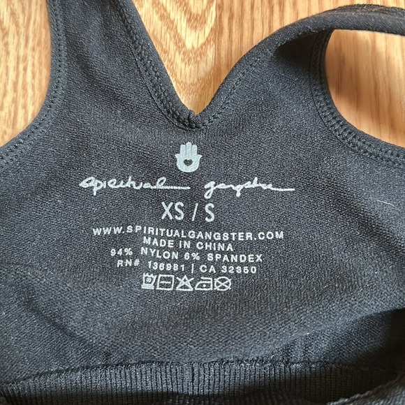 Spiritual gangster amor crop tank in black size xs/s - Picture 5 of 8